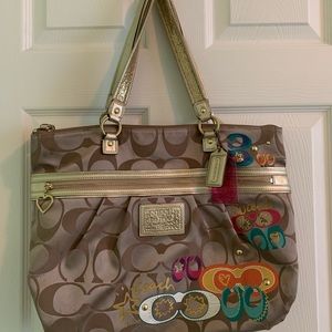 Tan coach purse